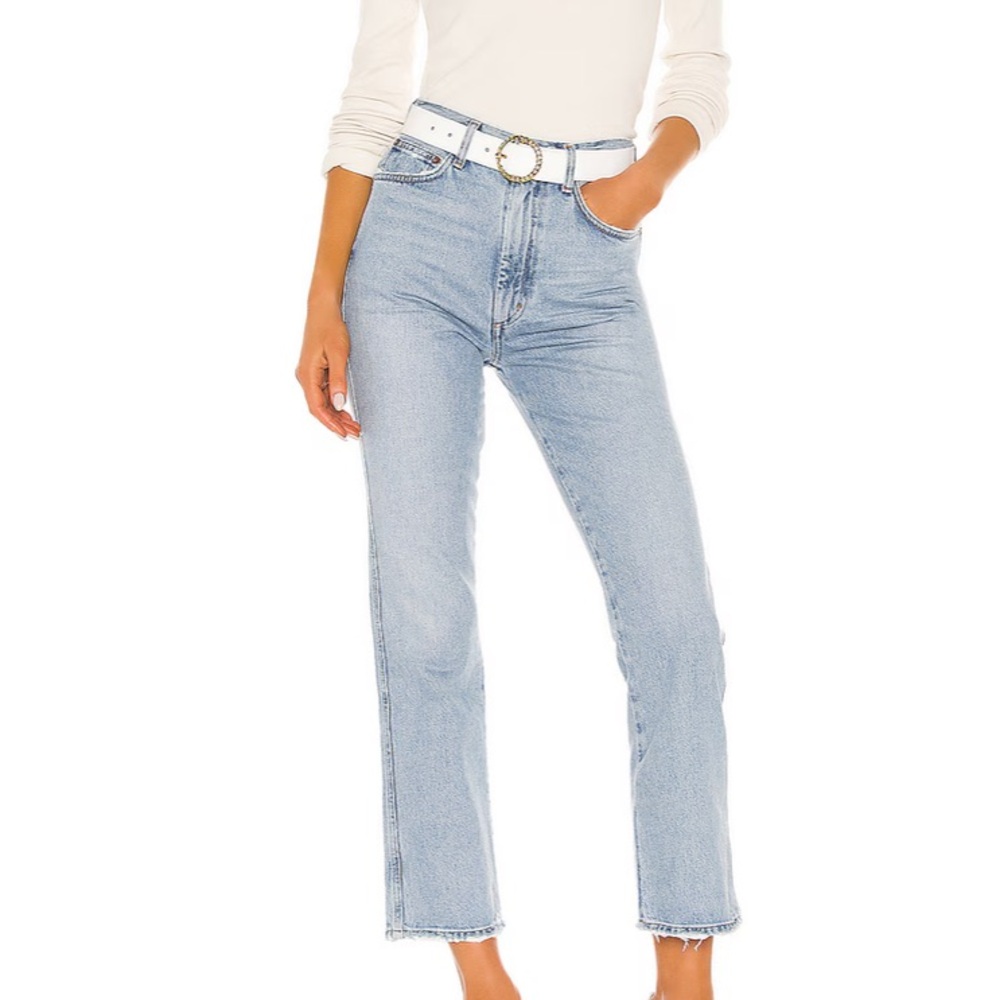 Agolde Pinch Waist High Rise Kick In Riptide